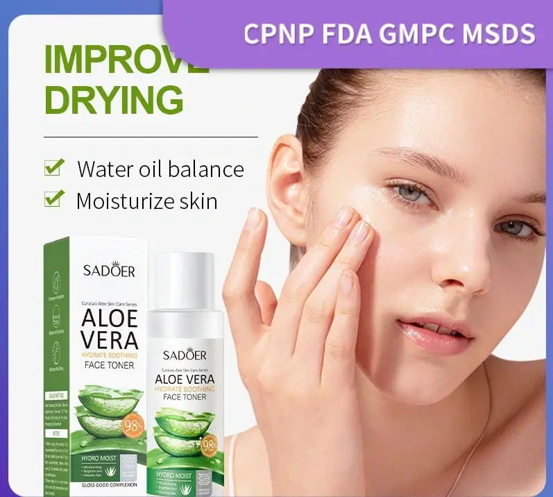SADOER Aloe Vera Hydrate Soothing Face Toner / Tonique Hydratant & Apaisant 120 ml