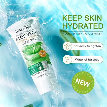 SADOER Aloe Vera Refreshing Purifying Cleanser 98% / Nettoyant Visage Hydratant & Apaisant
