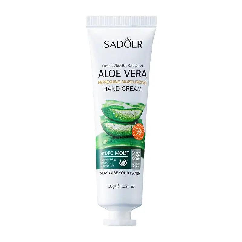 SADOER Crème Mains Aloe Vera 98% – Hydratation & Réparation des Mains Sèches 30g